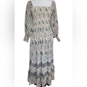 Oliphant Maxi Dress in Pink and Black